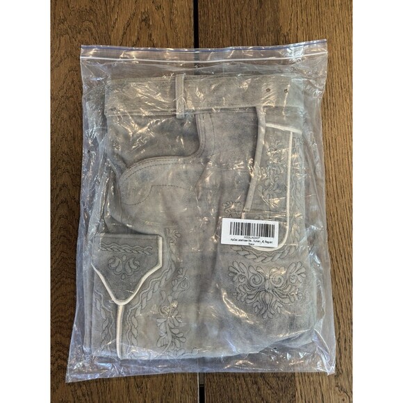 AlpsOak Lederhosen Men’s US Sz 40 100% Genuine Leather German Oktoberfest Shorts - Picture 5 of 10